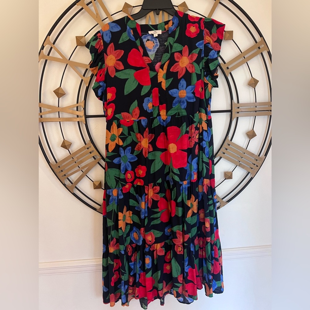 Entro floral tiered dress Large